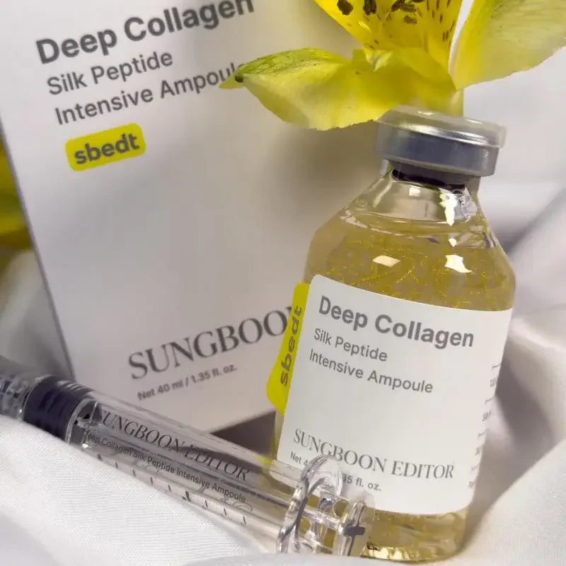 40ml Deep Collagen Silk Peptide Intensive Ampoule Reduce Fine Lines Tighten Facial Contours Deep Hydration And Nourishment