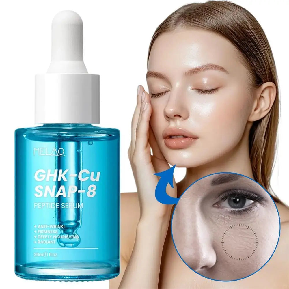 GHK-Cu Copper Peptides Face Serum with SNAP-8 for Fine Lines, Wrinkles, Firming, Deep Hydration Collagen All Skin Types