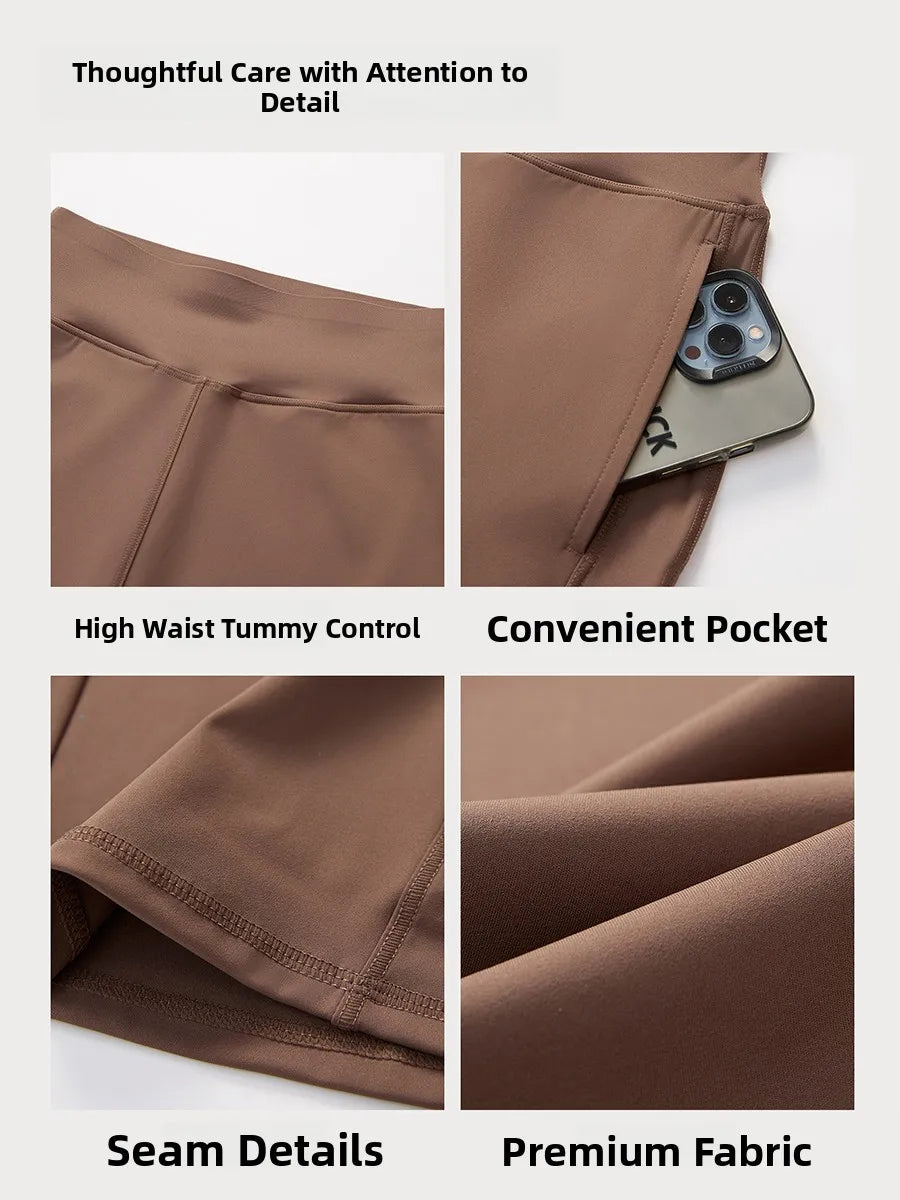 Loose High-Waist Yoga Sports Pants Women's Spring Summer Thin Wide Leg Casual Pants Eight Points Straight Tube Loose Fit