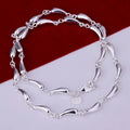 New 925 stamped silver Plated water drop chain necklaces earrings bracelets Fashion jewelry set for women wedding Accessories