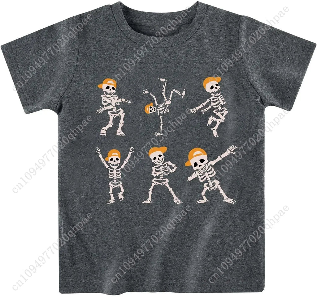 Toddler Boy Girls Halloween Shirt Pumpkin Ghost Tops Kids Outfits Short Sleeve Tshirt