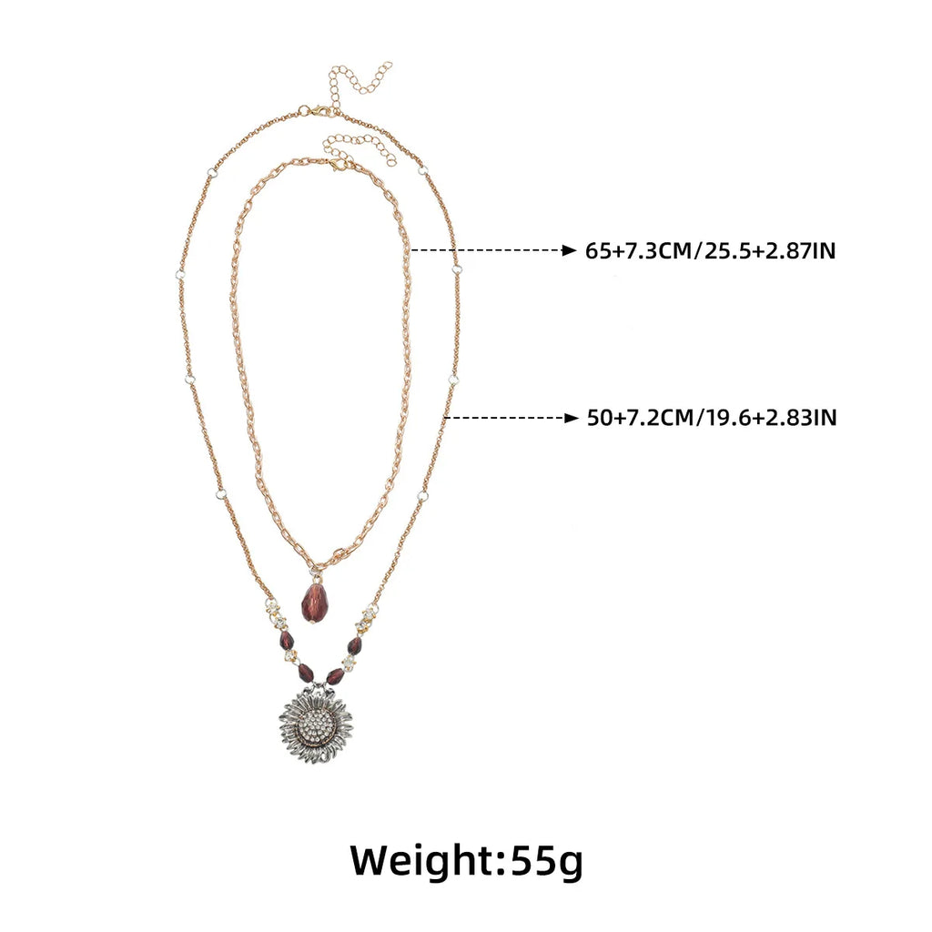 Zvoijio 2025 Autumn Sunflower Pendant Necklace