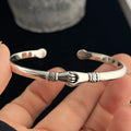 925 Sterling Silver Bracelets for Women Men String Accessories Trend Hand in Hand Shape Pattern Pendant Party Jewelry Gift