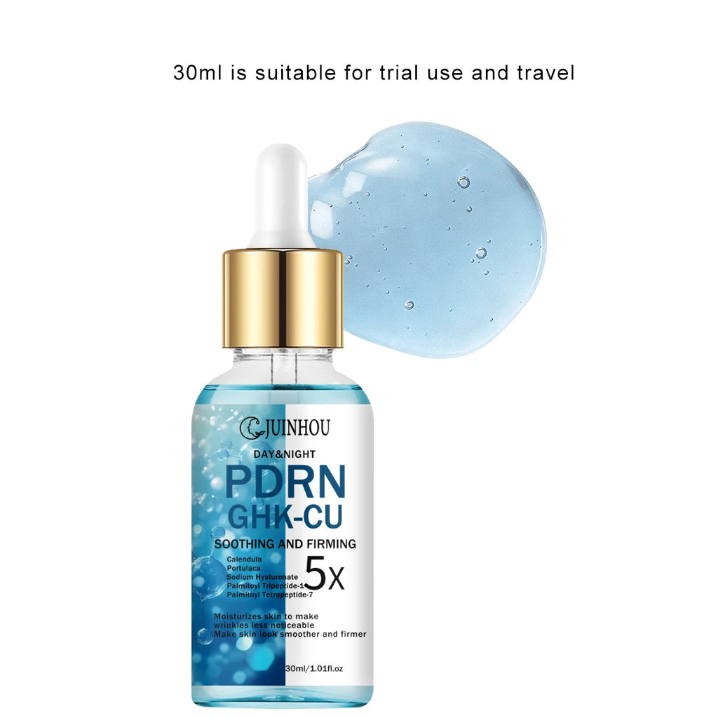 JUINHOU PDRN GHK-CU Copper Peptide Facial Serum Firming Dull Skin Fine Lines Hydrating Brightening Facial Essence For Daily Face