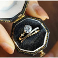 Кольцо Женское Rings of Saturn Jewelry Silver for Women Romantic Color Moissanite Wedding Rings Gold Flash 1 Pcs