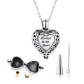 Always in My Heart Cremation Jewelry Stainless Steel Urn Necklace for Ashes Locket Memorial  Keepsake Pendant