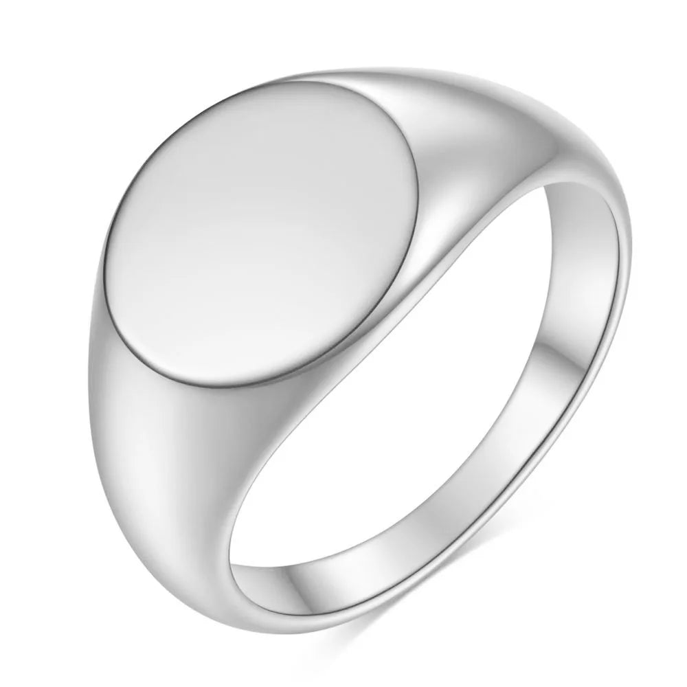 Custom Engraved Picture Logo Name Heart Round Rings for Man Woman Stainless Steel Wedding Rings Personalized Photo Jewelry Gifts