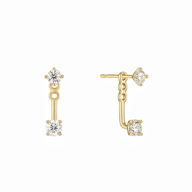 4PCS Stainless Steel Circle Huggie Hoop Earrings Set for Women Gold Color Unique Zircon Flower Stud Earring Piercing Jewelry