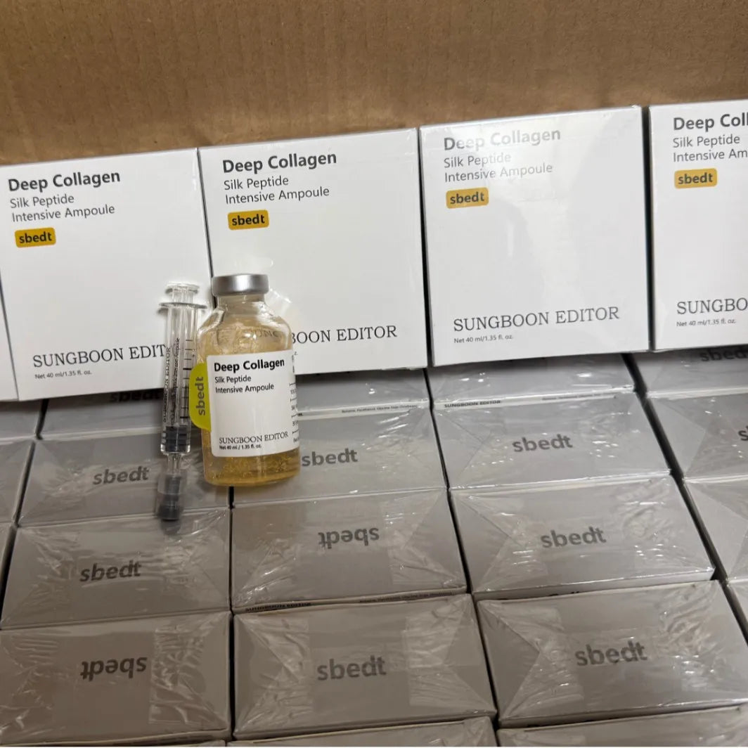 40ml Deep Collagen Silk Peptide Intensive Ampoule Reduce Fine Lines Tighten Facial Contours Deep Hydration And Nourishment