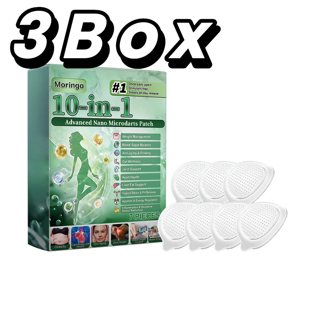 10in1 Moringa Microdart Patch Nano Technology Body Wellness Sticker Natural Herbal Extract Support Skin Firming Vitality Care