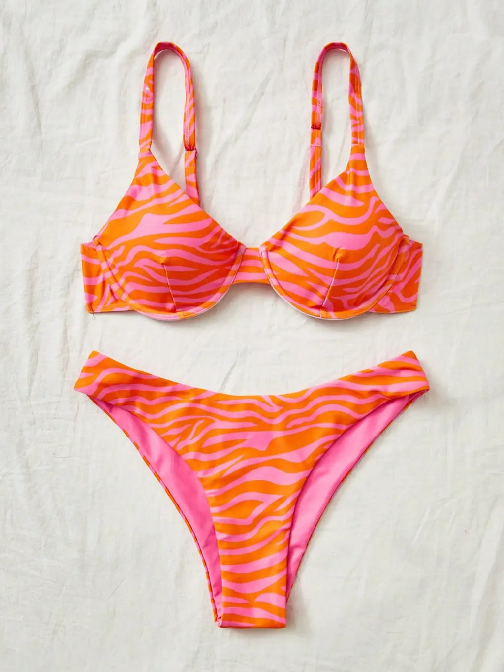 New summer vacation leopard print bikini set, summer vacation beach swimming bikini setcv