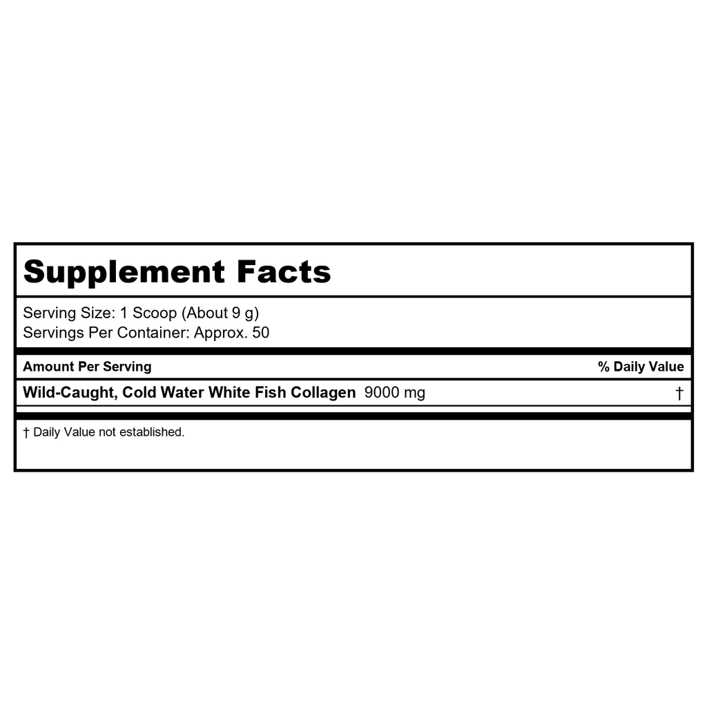 Codeage - Wild Caught Marine Collagen Peptides Hydrolyzed Powder Unflavored - 15.87 oz.
