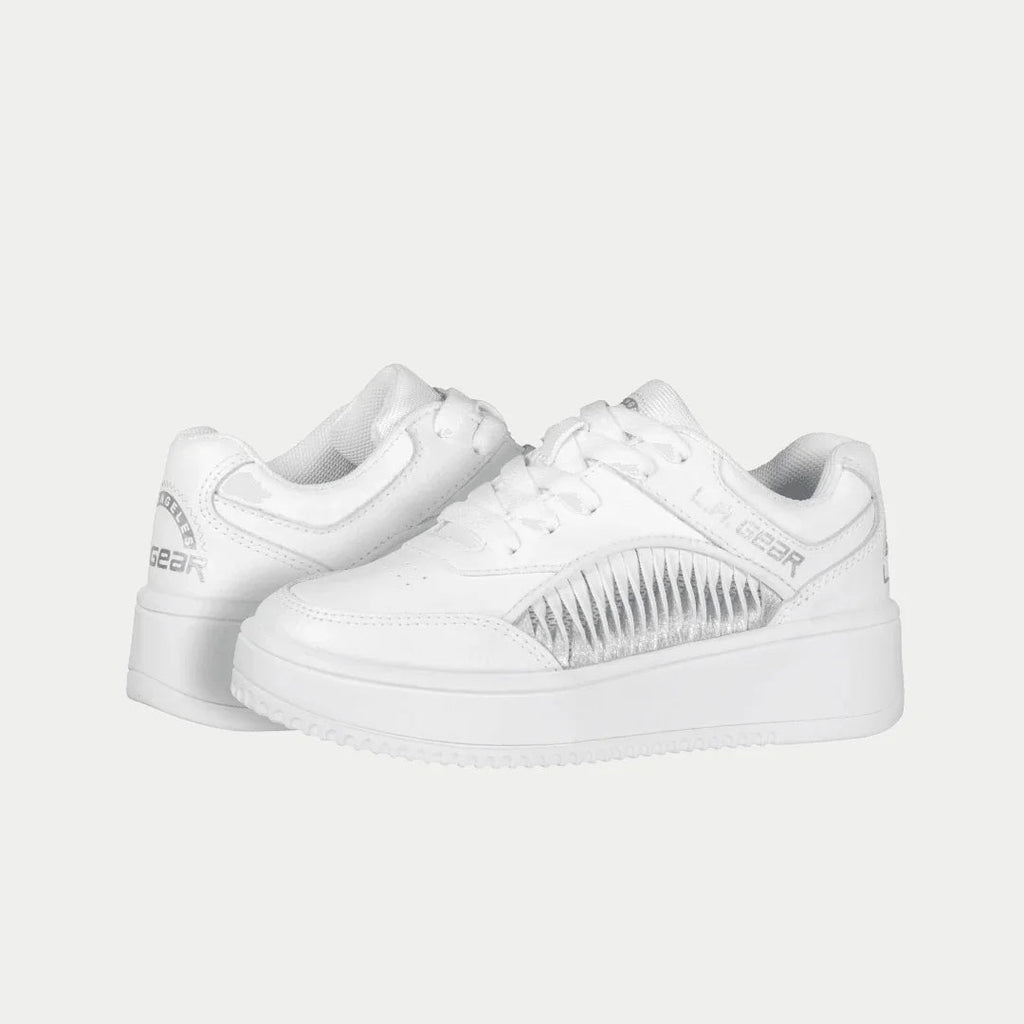 LA Gear Kids Flame Lowtop | White